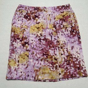 Ann Taylor LOFT Women's Pink Floral Watercolor